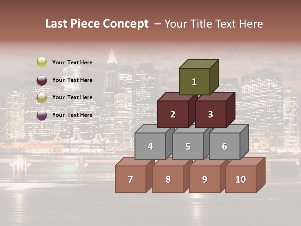 Geometric City Downtownmanhattan PowerPoint Template