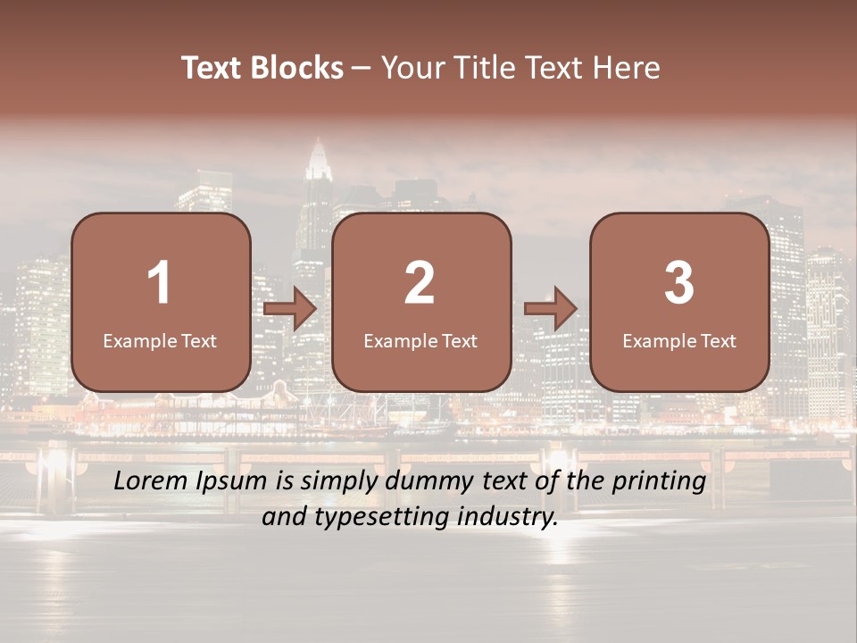 Geometric City Downtownmanhattan PowerPoint Template