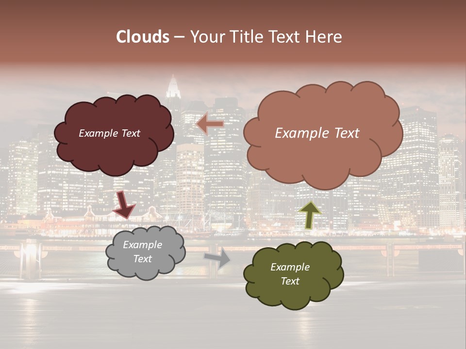 Geometric City Downtownmanhattan PowerPoint Template