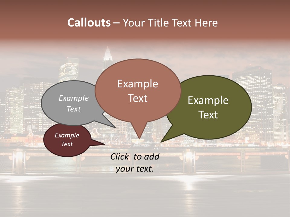 Geometric City Downtownmanhattan PowerPoint Template