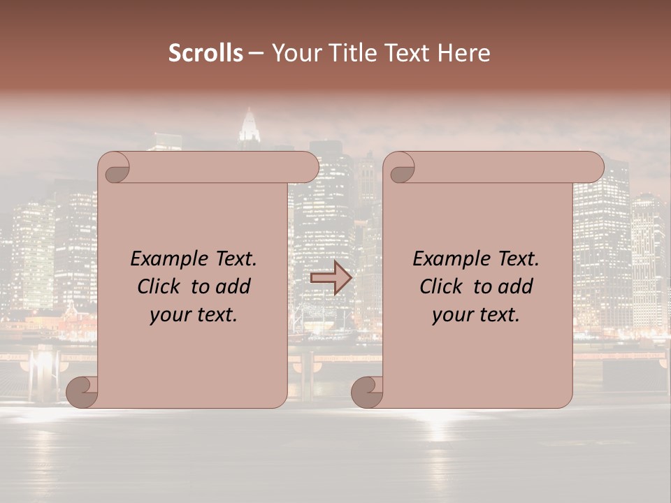 Geometric City Downtownmanhattan PowerPoint Template