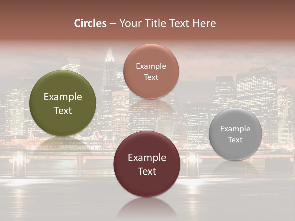 Geometric City Downtownmanhattan PowerPoint Template