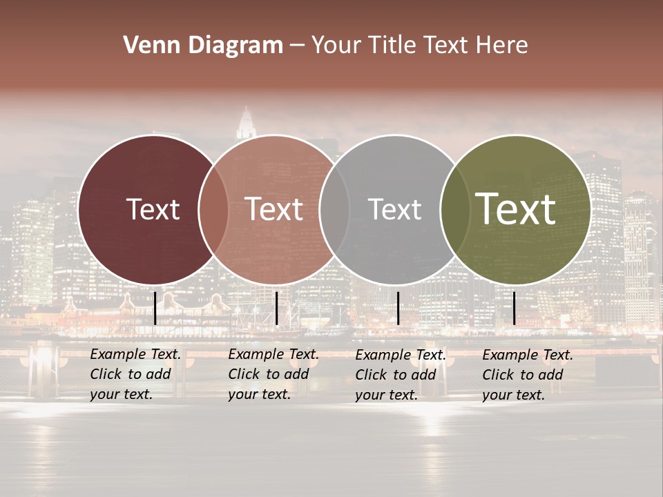 Geometric City Downtownmanhattan PowerPoint Template