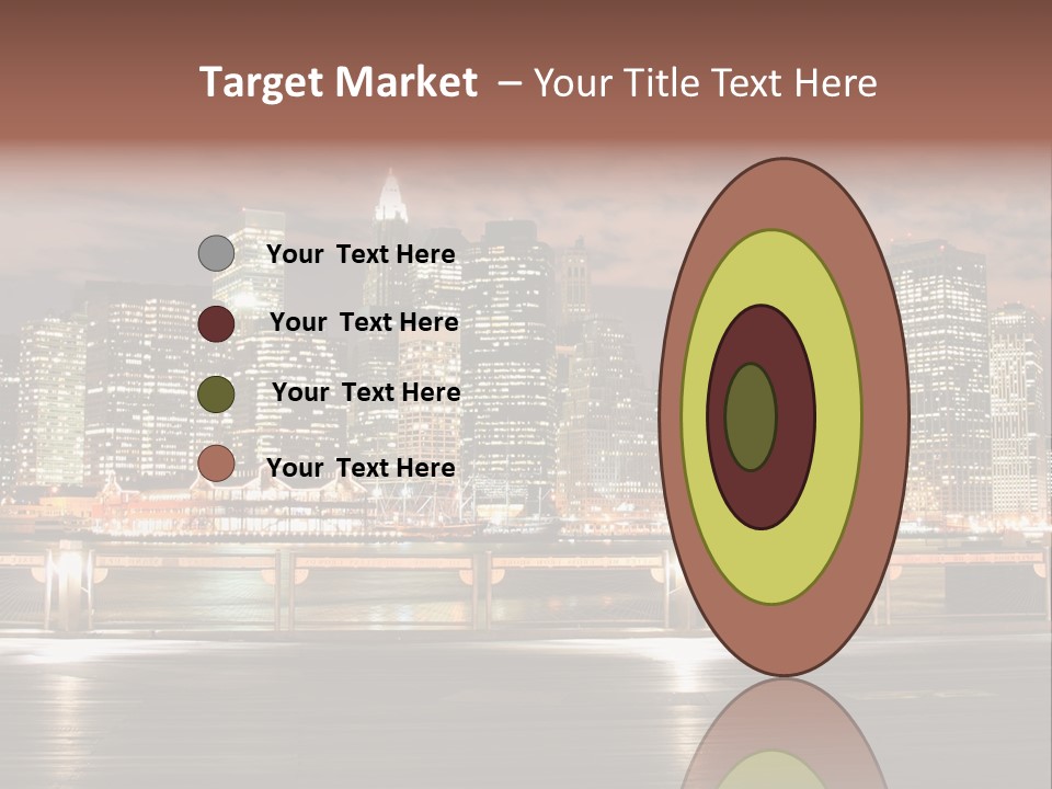 Geometric City Downtownmanhattan PowerPoint Template