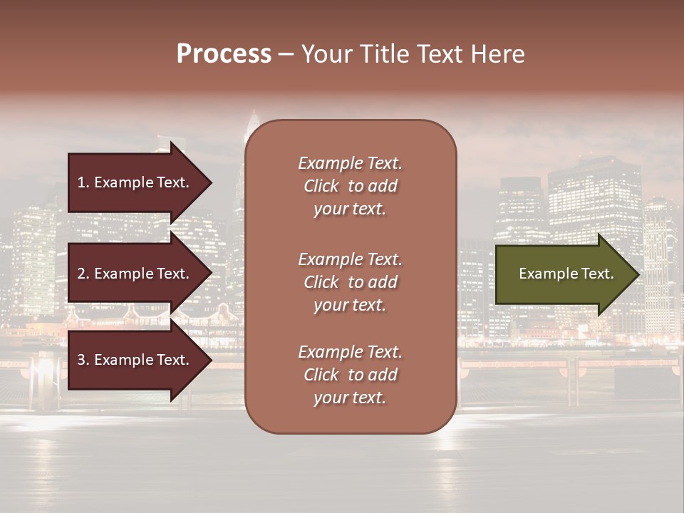 Geometric City Downtownmanhattan PowerPoint Template