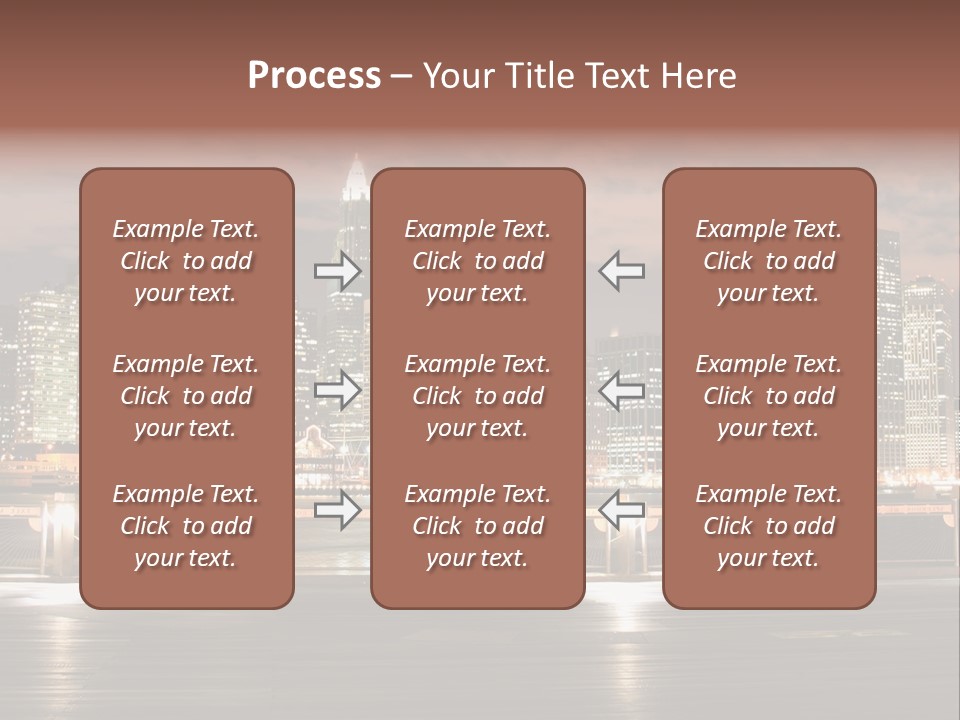 Geometric City Downtownmanhattan PowerPoint Template