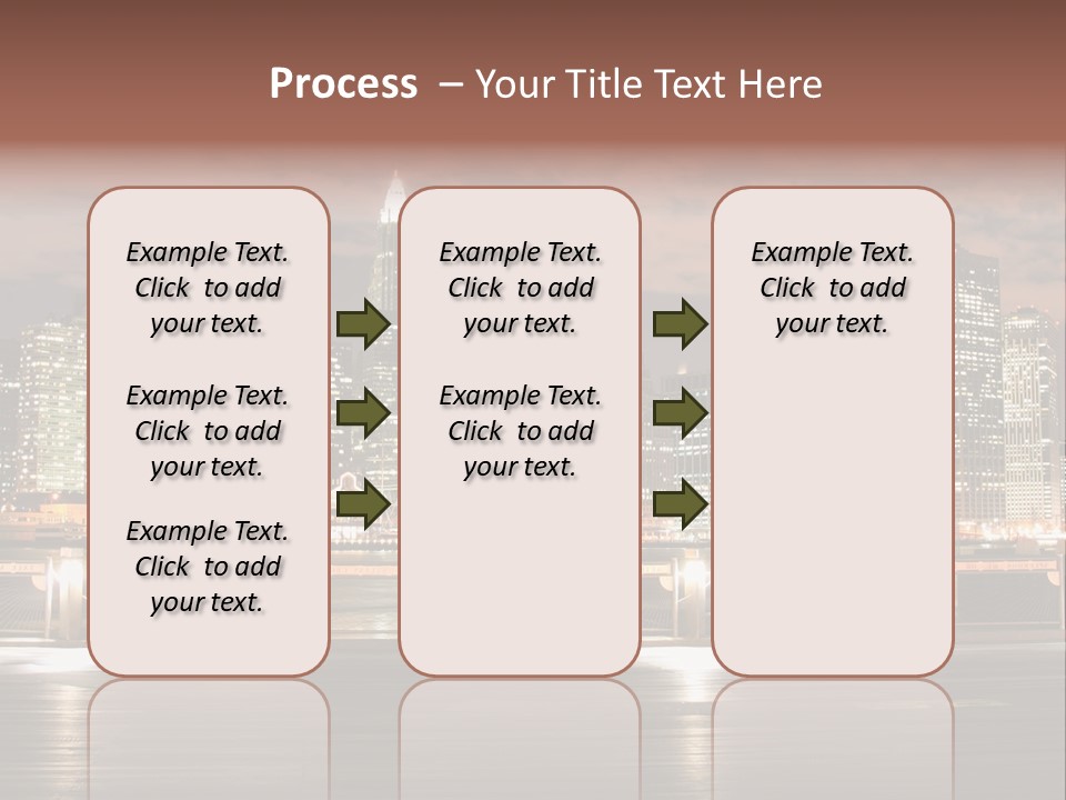 Geometric City Downtownmanhattan PowerPoint Template