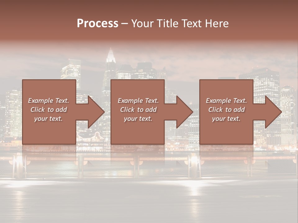 Geometric City Downtownmanhattan PowerPoint Template