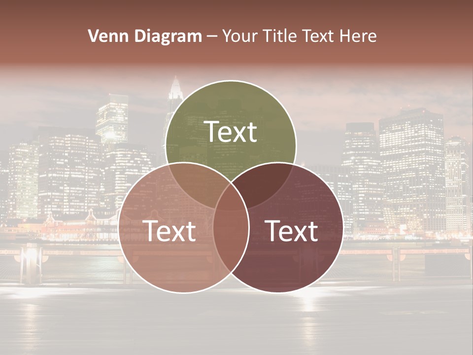 Geometric City Downtownmanhattan PowerPoint Template