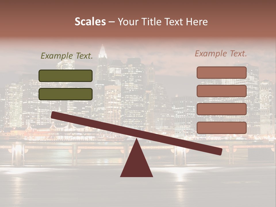 Geometric City Downtownmanhattan PowerPoint Template