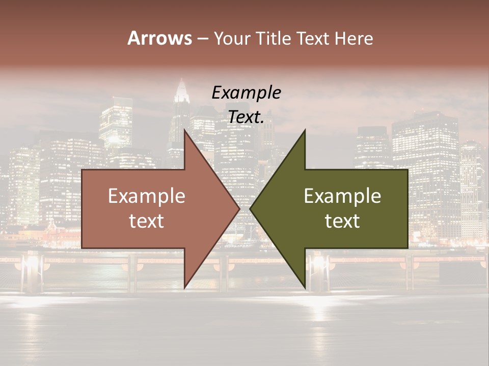 Geometric City Downtownmanhattan PowerPoint Template