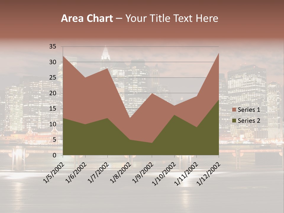 Geometric City Downtownmanhattan PowerPoint Template