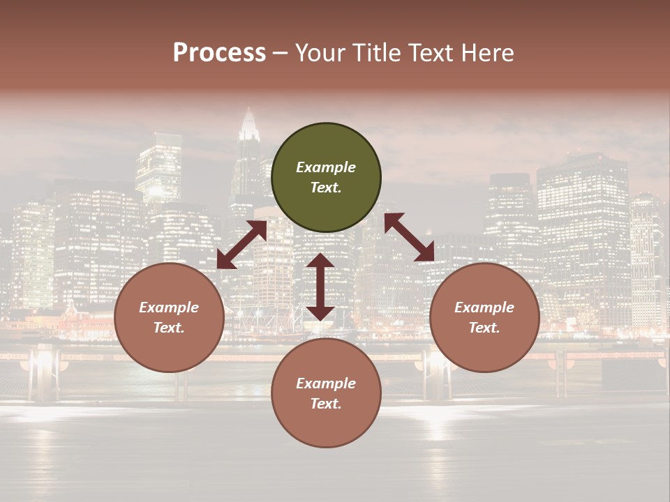 Geometric City Downtownmanhattan PowerPoint Template