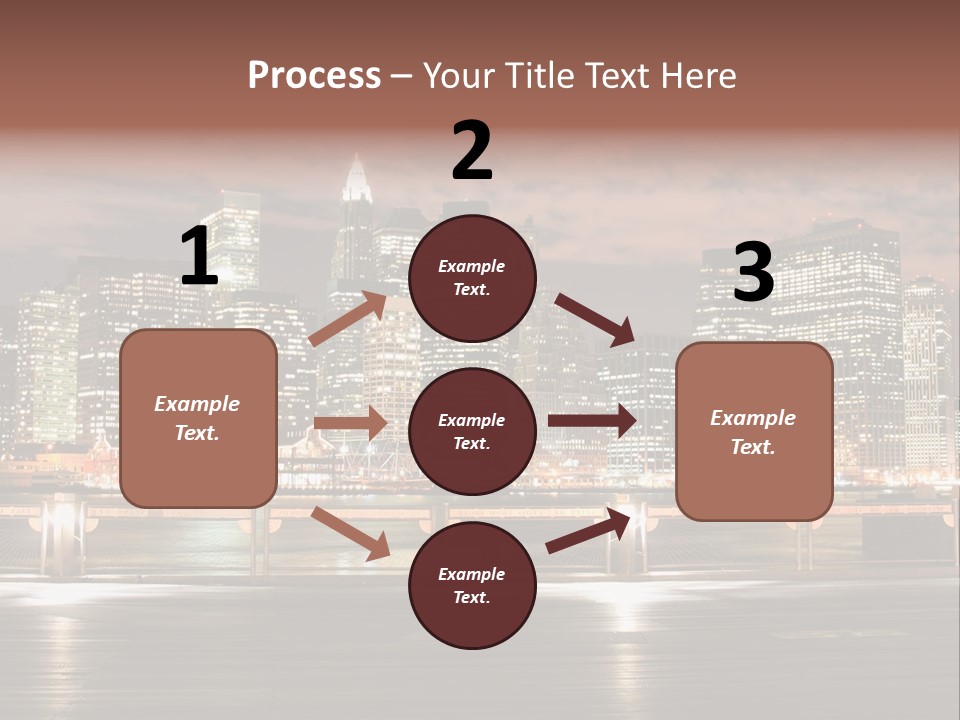 Geometric City Downtownmanhattan PowerPoint Template