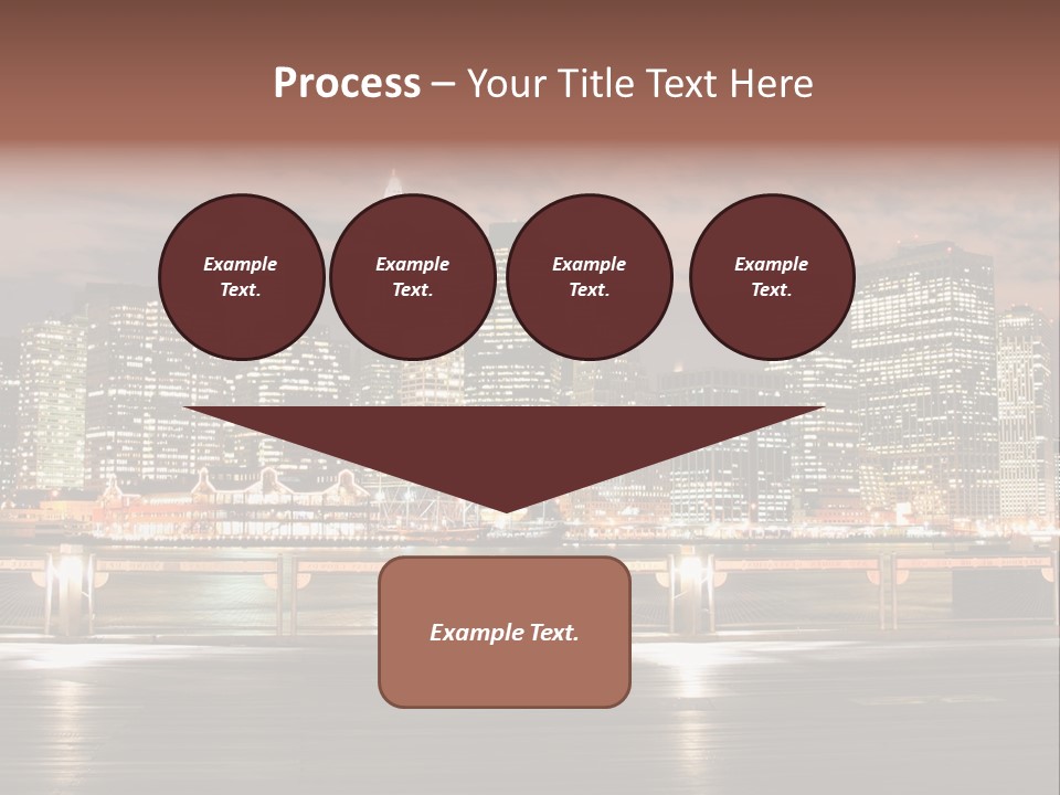 Geometric City Downtownmanhattan PowerPoint Template