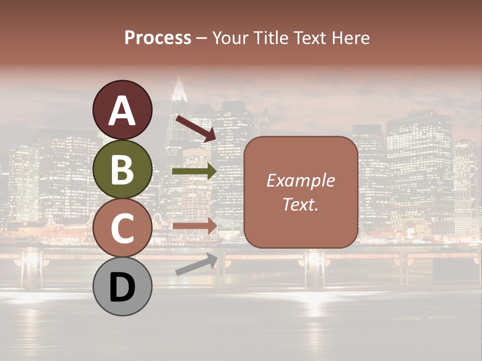 Geometric City Downtownmanhattan PowerPoint Template