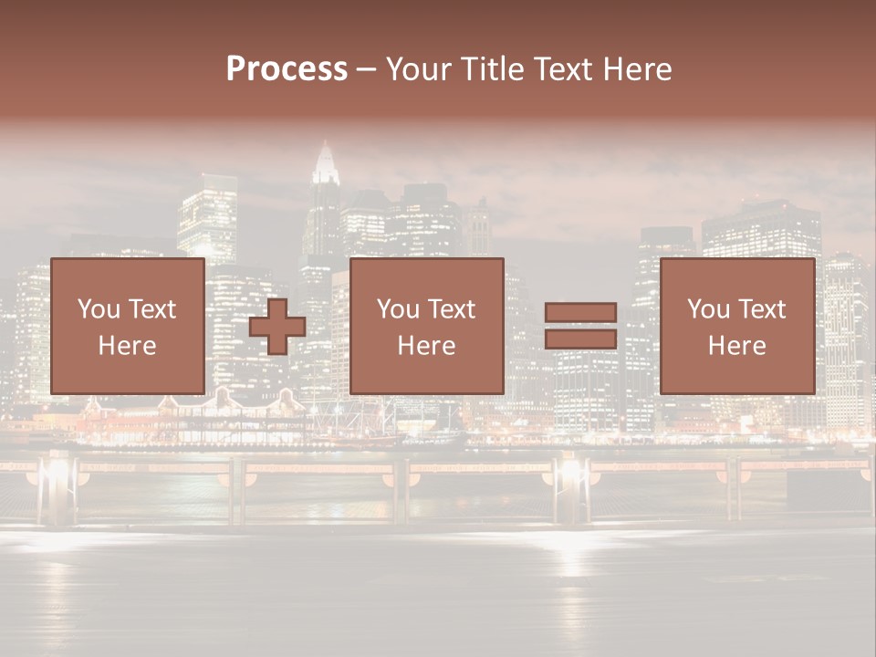 Geometric City Downtownmanhattan PowerPoint Template