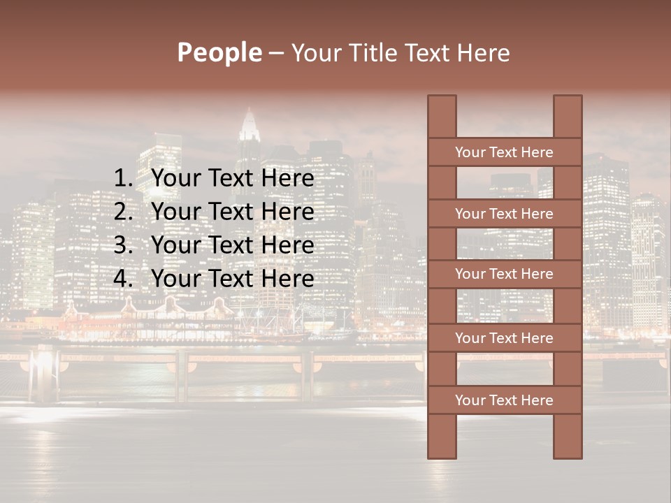 Geometric City Downtownmanhattan PowerPoint Template