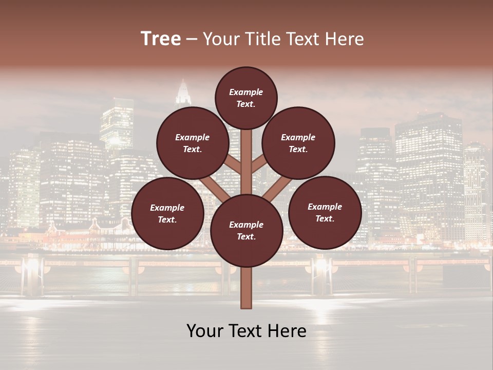 Geometric City Downtownmanhattan PowerPoint Template