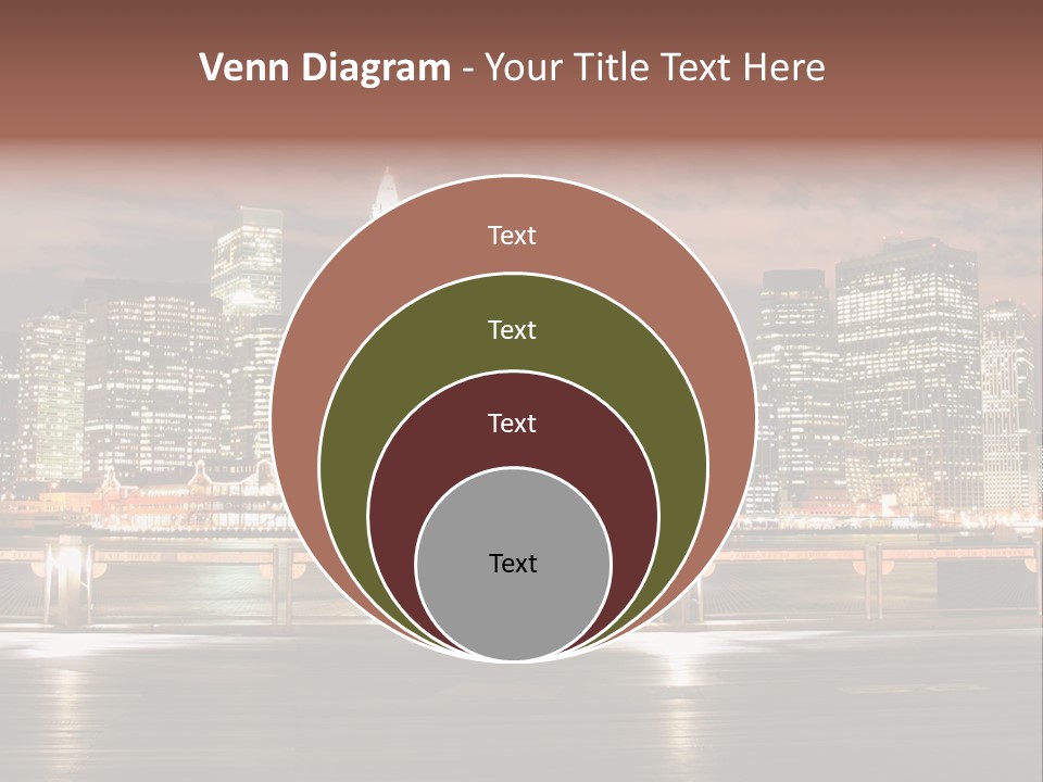 Geometric City Downtownmanhattan PowerPoint Template