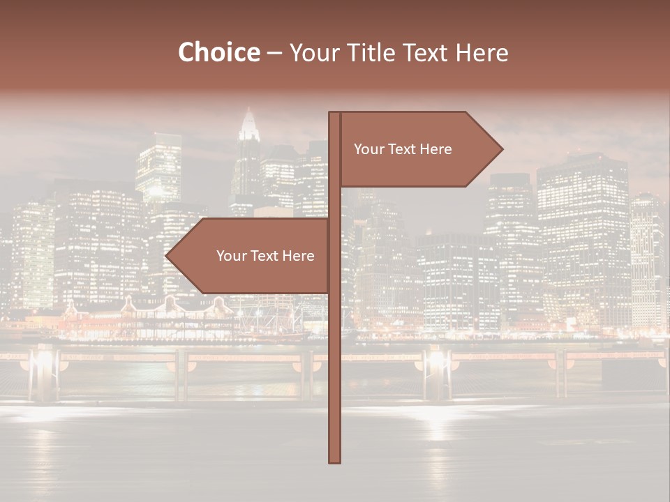 Geometric City Downtownmanhattan PowerPoint Template