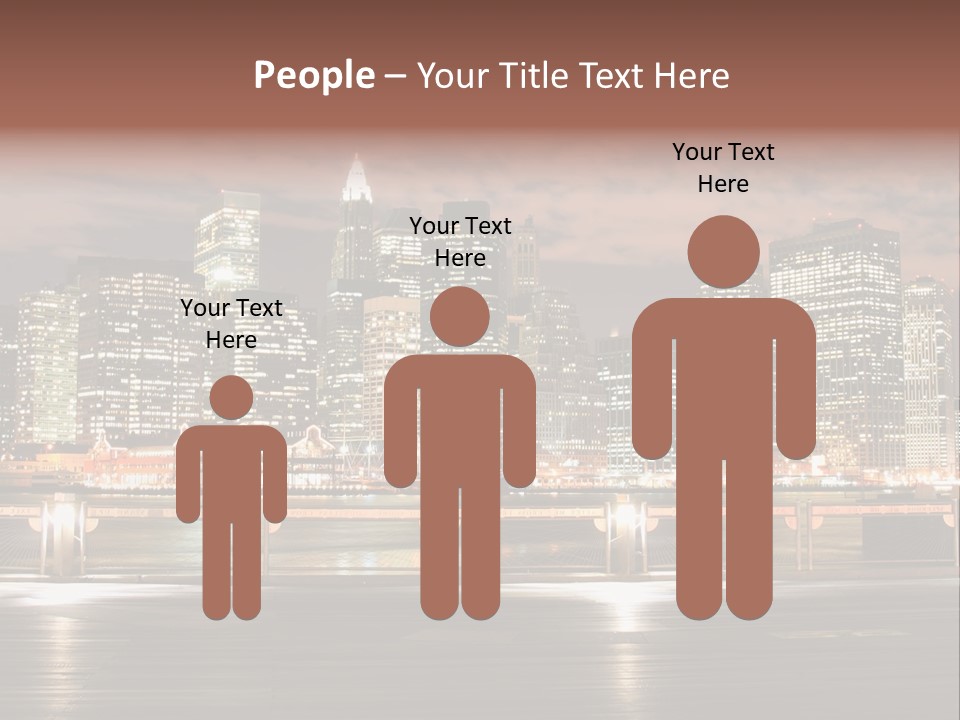 Geometric City Downtownmanhattan PowerPoint Template