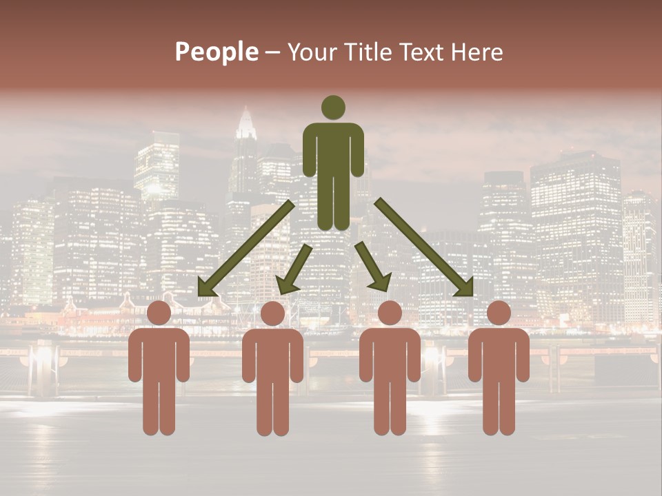 Geometric City Downtownmanhattan PowerPoint Template