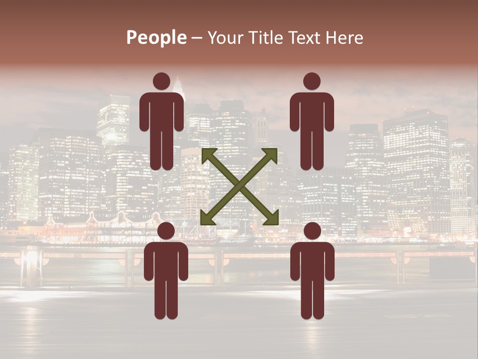 Geometric City Downtownmanhattan PowerPoint Template