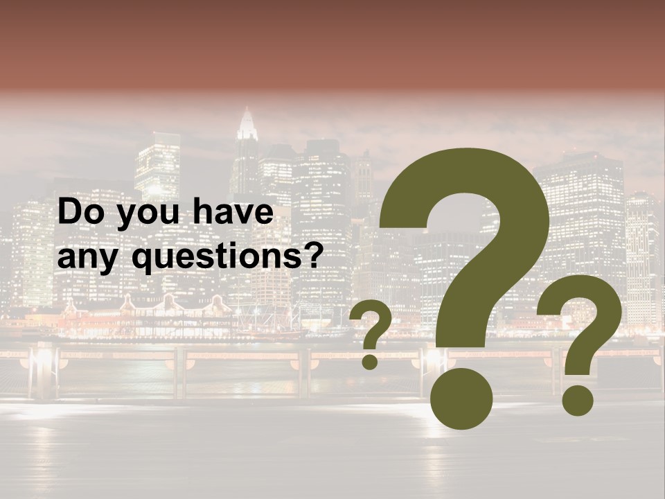 Geometric City Downtownmanhattan PowerPoint Template