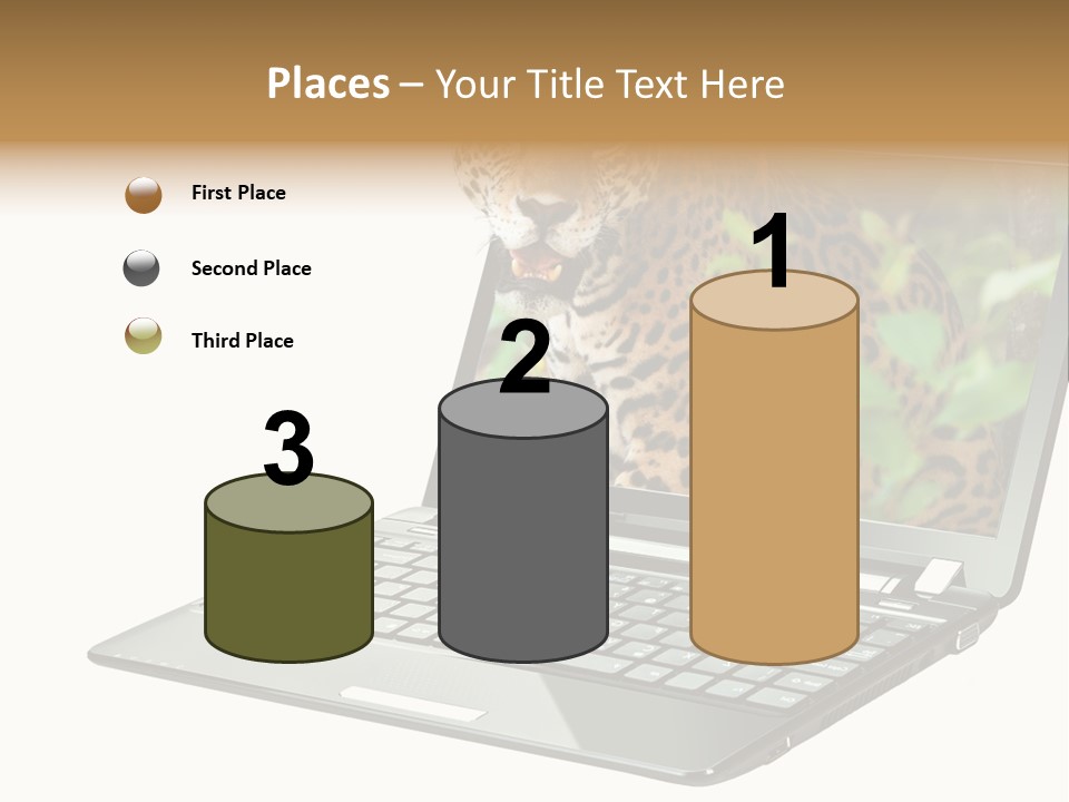 Cat Button Isolated PowerPoint Template