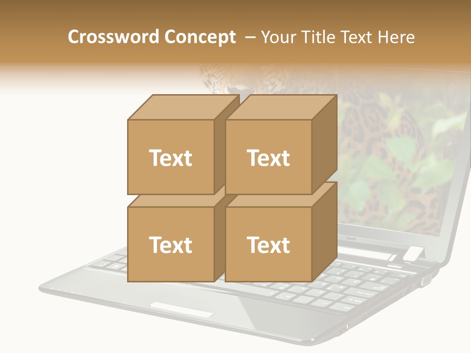 Cat Button Isolated PowerPoint Template