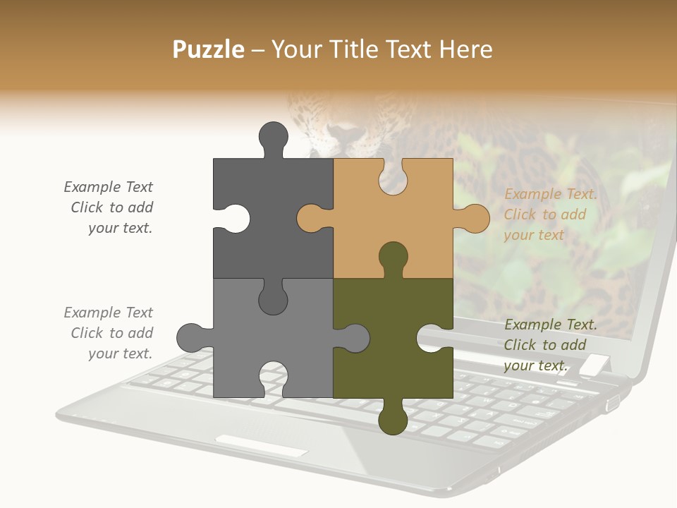 Cat Button Isolated PowerPoint Template