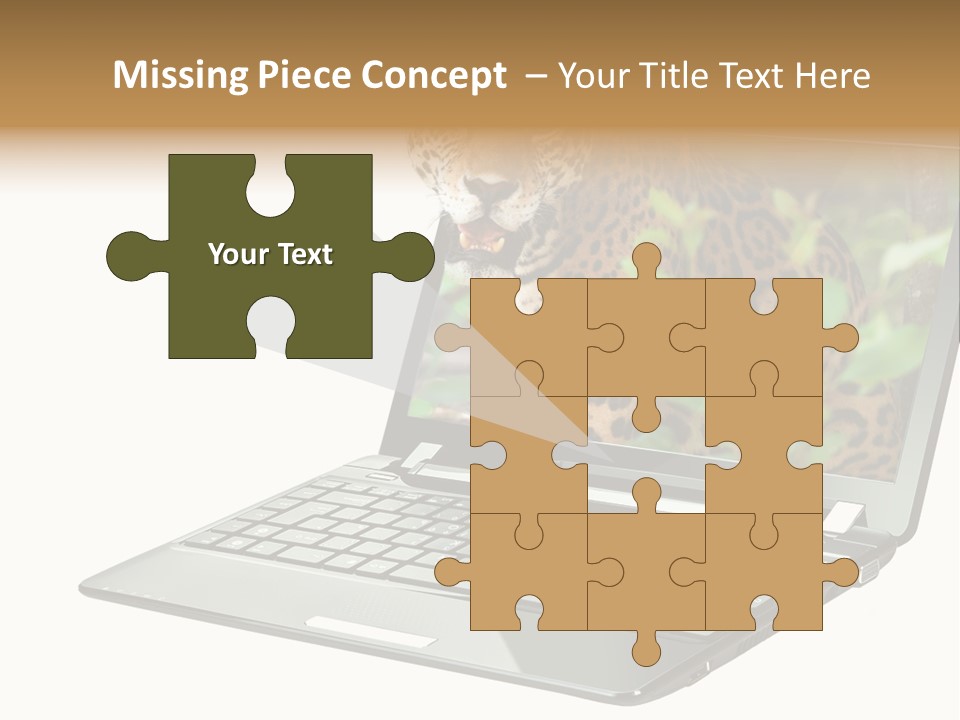 Cat Button Isolated PowerPoint Template