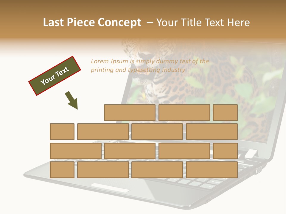 Cat Button Isolated PowerPoint Template