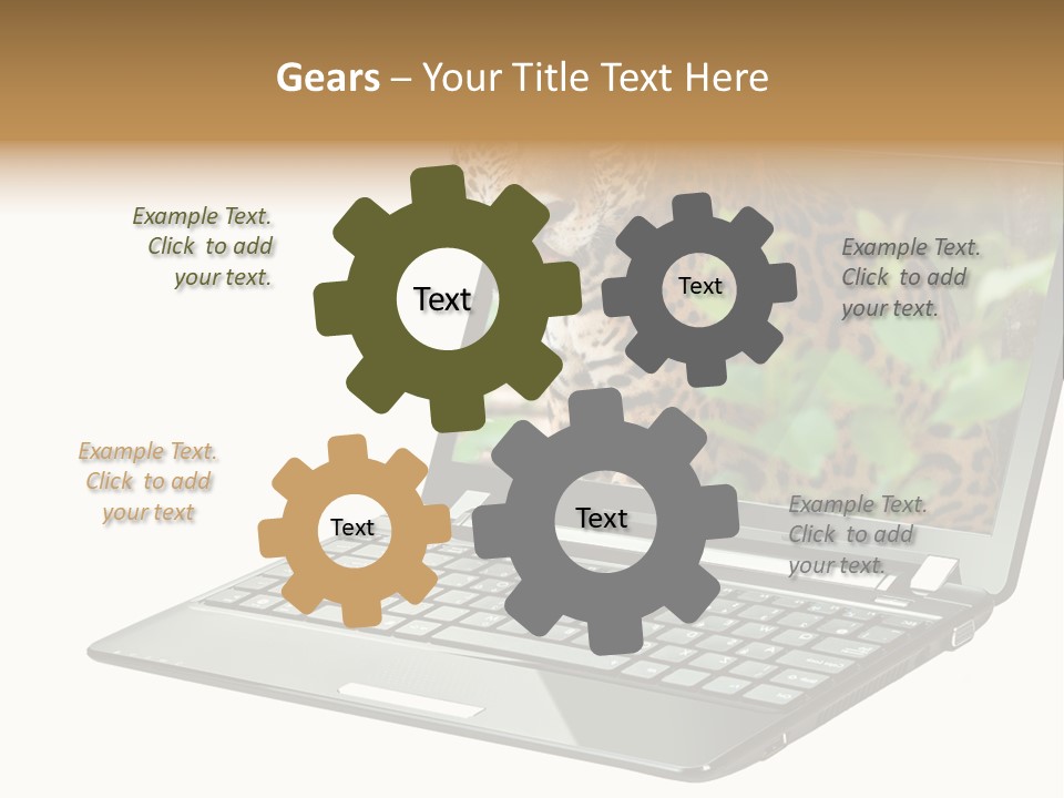 Cat Button Isolated PowerPoint Template