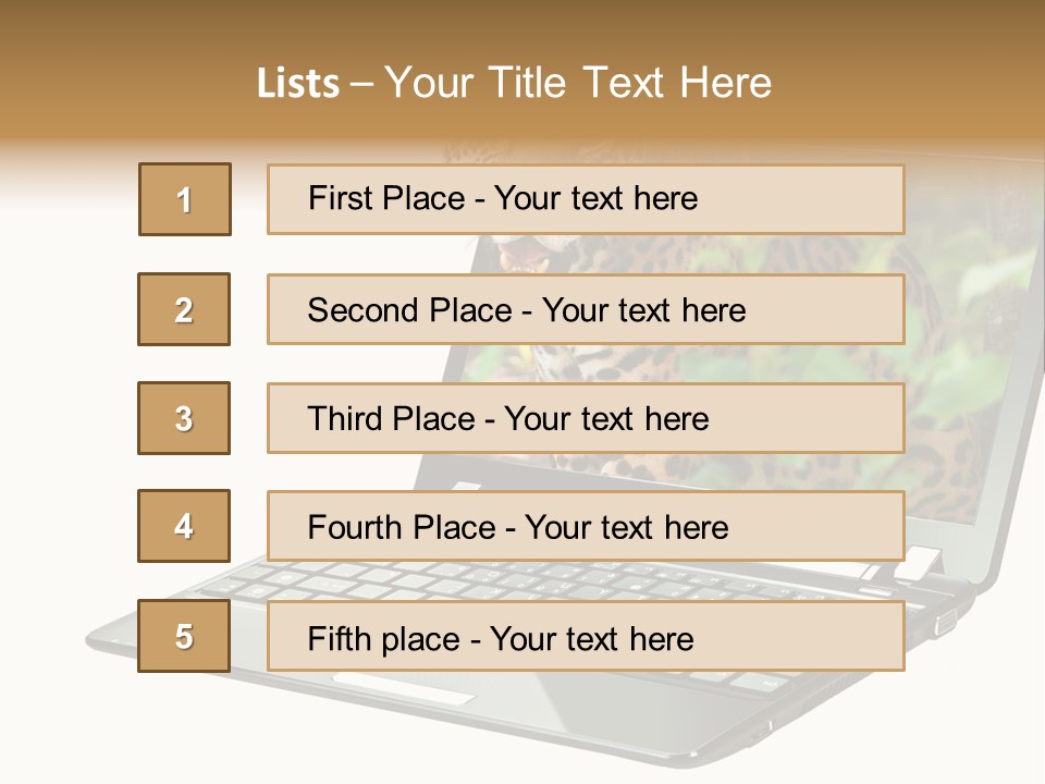 Cat Button Isolated PowerPoint Template