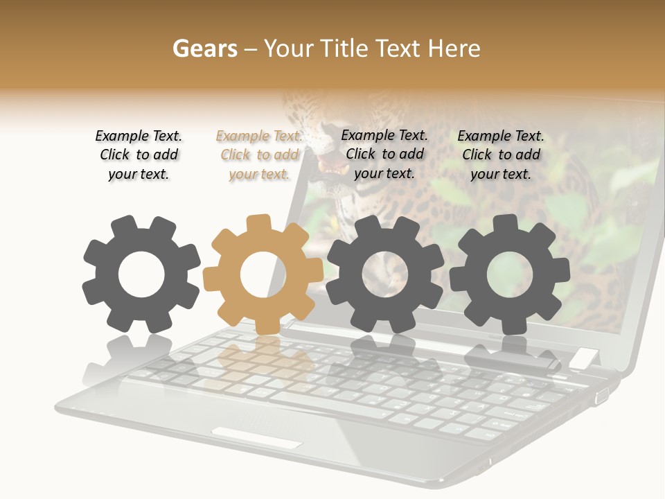 Cat Button Isolated PowerPoint Template