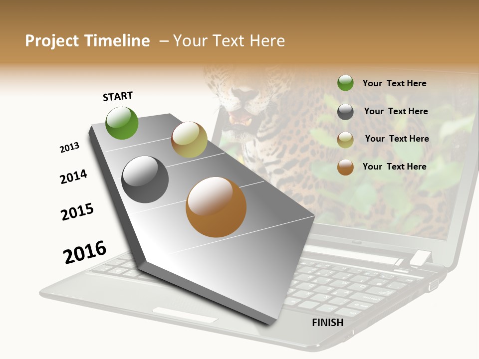 Cat Button Isolated PowerPoint Template