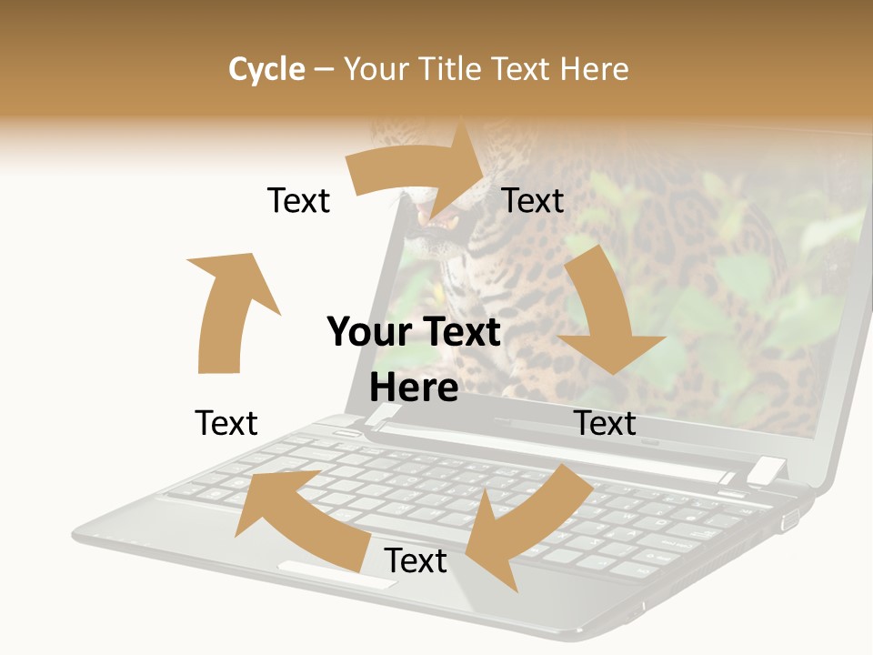 Cat Button Isolated PowerPoint Template