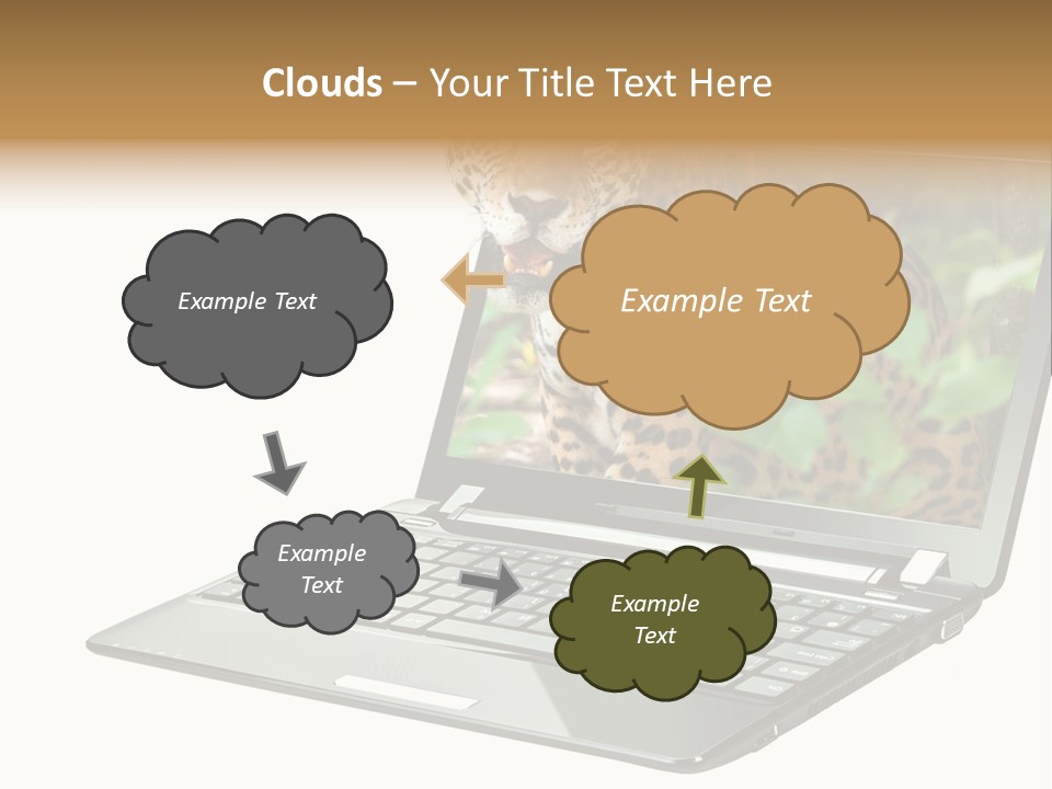 Cat Button Isolated PowerPoint Template