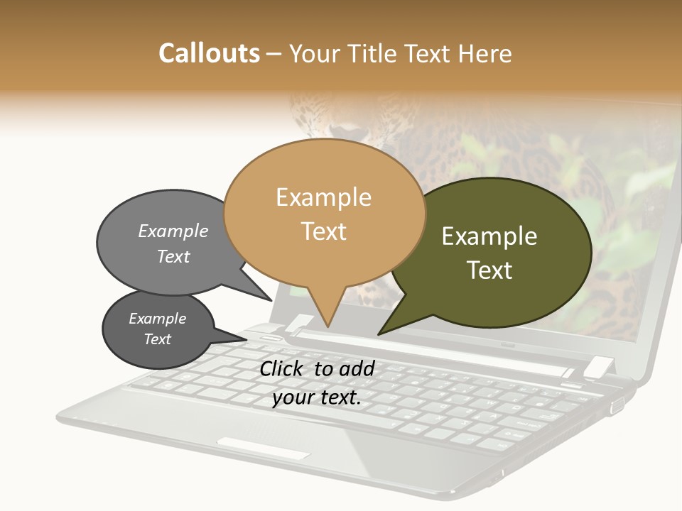 Cat Button Isolated PowerPoint Template