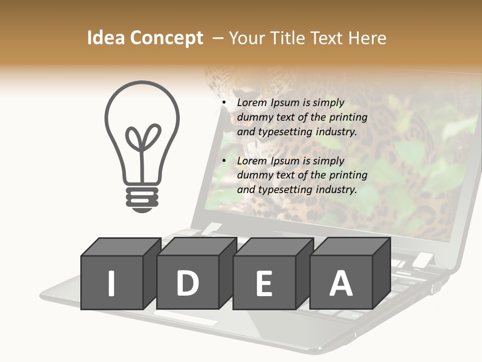 Cat Button Isolated PowerPoint Template