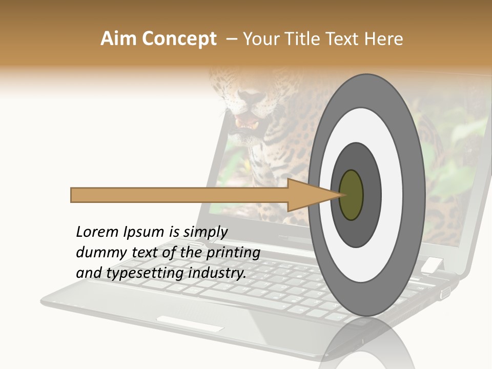 Cat Button Isolated PowerPoint Template