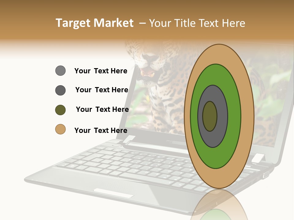 Cat Button Isolated PowerPoint Template