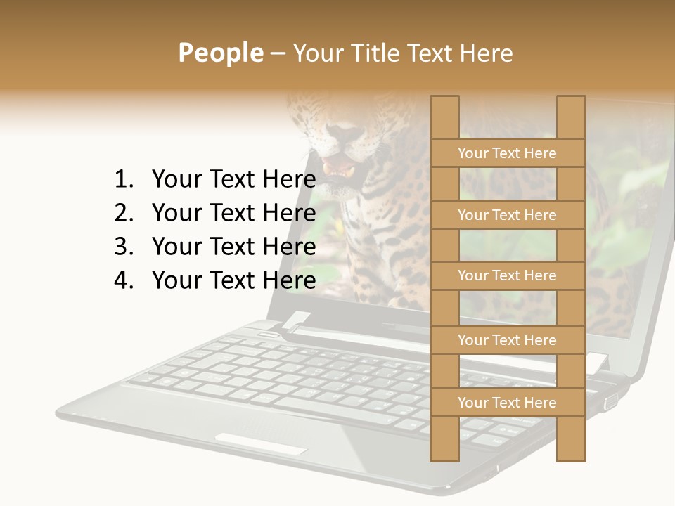 Cat Button Isolated PowerPoint Template