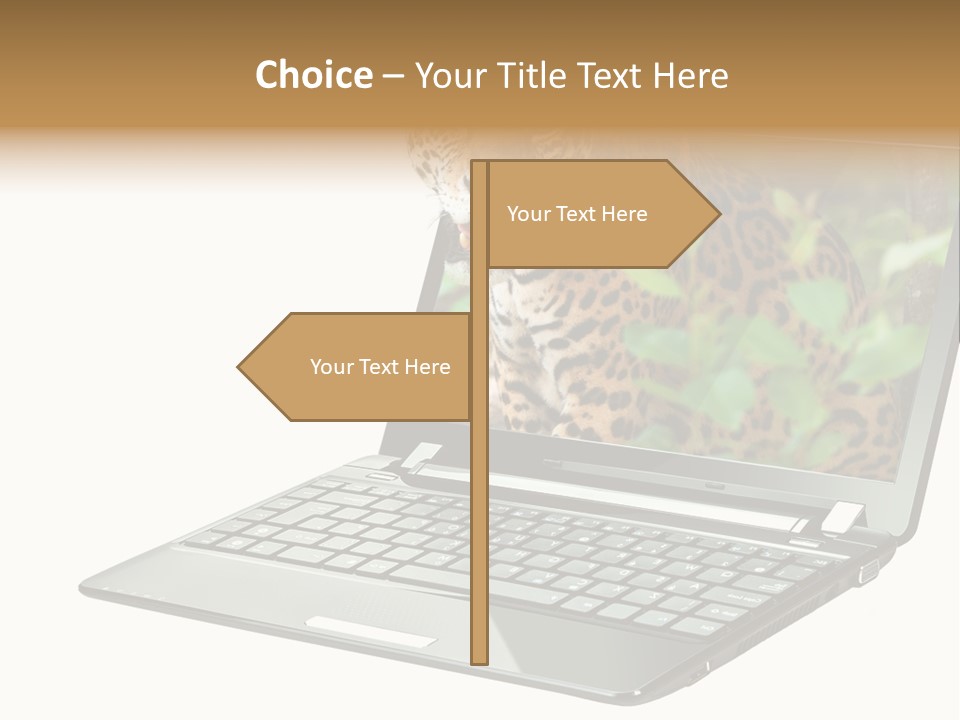 Cat Button Isolated PowerPoint Template