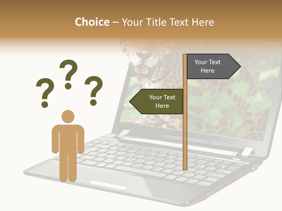 Cat Button Isolated PowerPoint Template