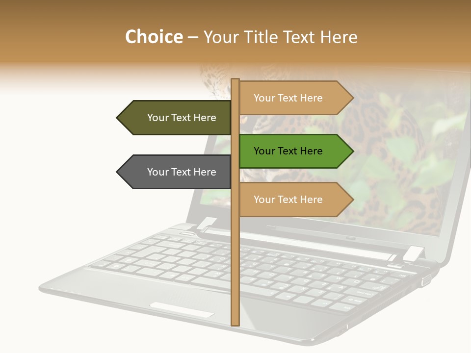 Cat Button Isolated PowerPoint Template