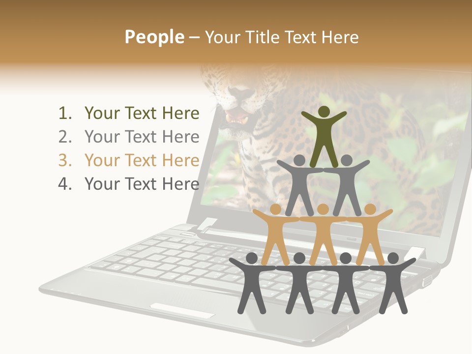 Cat Button Isolated PowerPoint Template