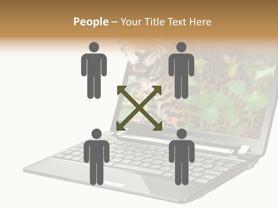 Cat Button Isolated PowerPoint Template